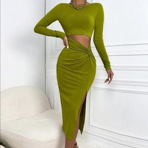 Cut out twist front body on dress